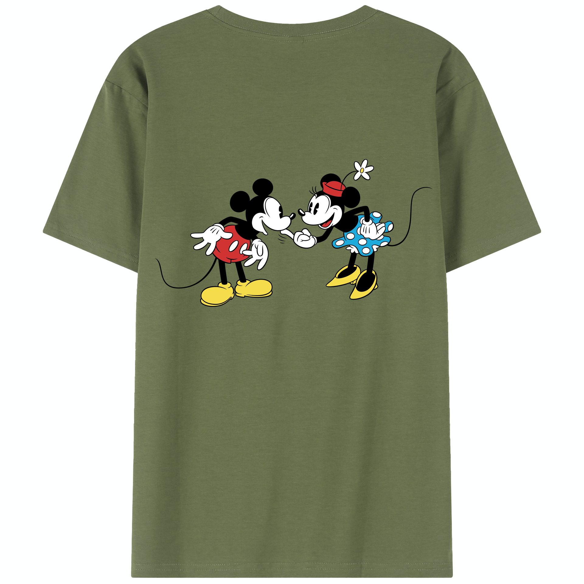 （画像用） ミッキーマウス Mickey Mouse 綿100％半袖Tシャツ（背面プリント）